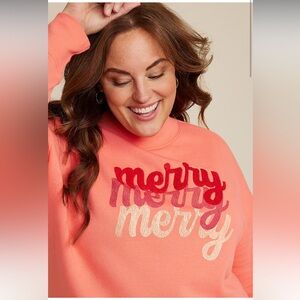 Maurices Plus Size Merry Sweatshirt